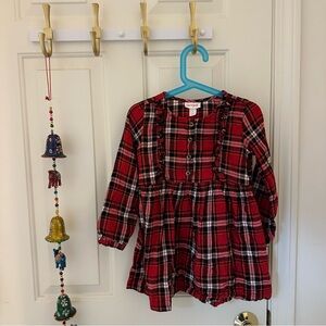 Cat & Jack Red and Black Plaid Dress